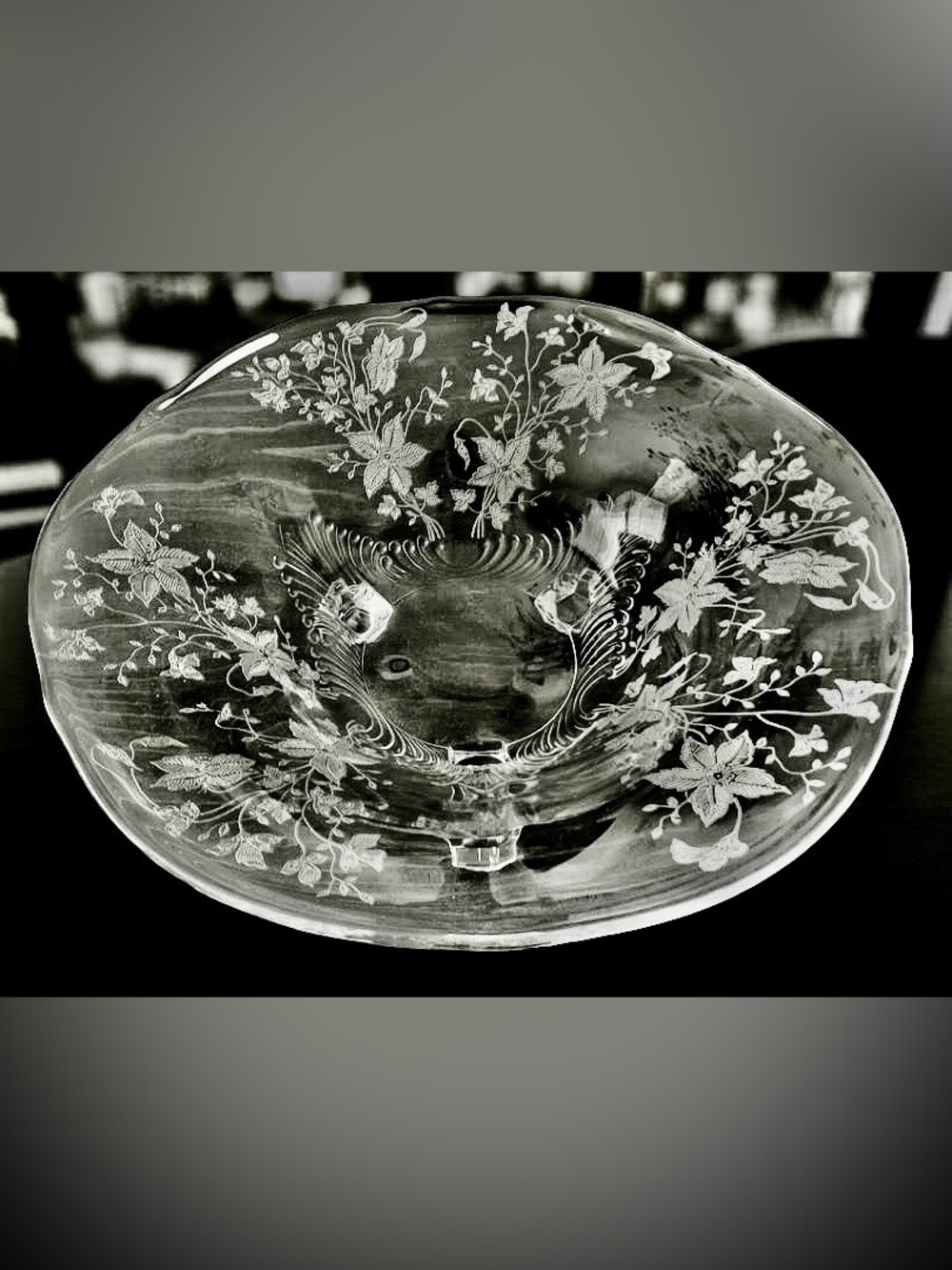 Tiffin Coronet Depression Glass Footed Bowl